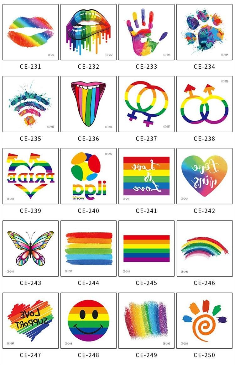 LGBTQWorldwide - Tattoo Aufkleber Accessoires lgbtq Bekleidung Accessoires unisex Zubehör