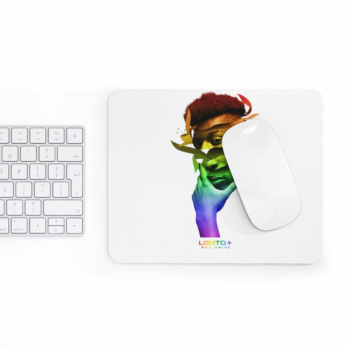 LGBTQWorldwide - ,,THINK ABOUT IT" Mauspad All, Desk, Home & Living, Mouse pad, Mouse Pads, Mousepad, tech lgbtq Bekleidung Accessoires unisex Zubehör