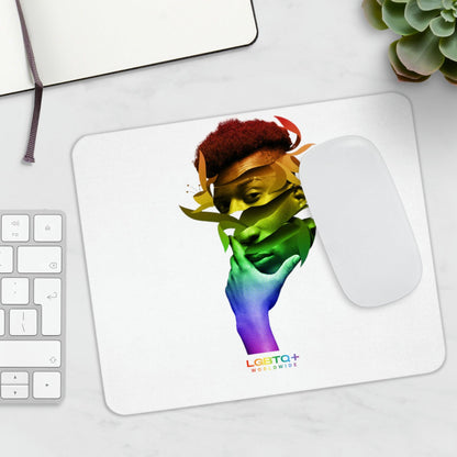 LGBTQWorldwide - ,,THINK ABOUT IT" Mauspad All, Desk, Home & Living, Mouse pad, Mouse Pads, Mousepad, tech lgbtq Bekleidung Accessoires unisex Zubehör