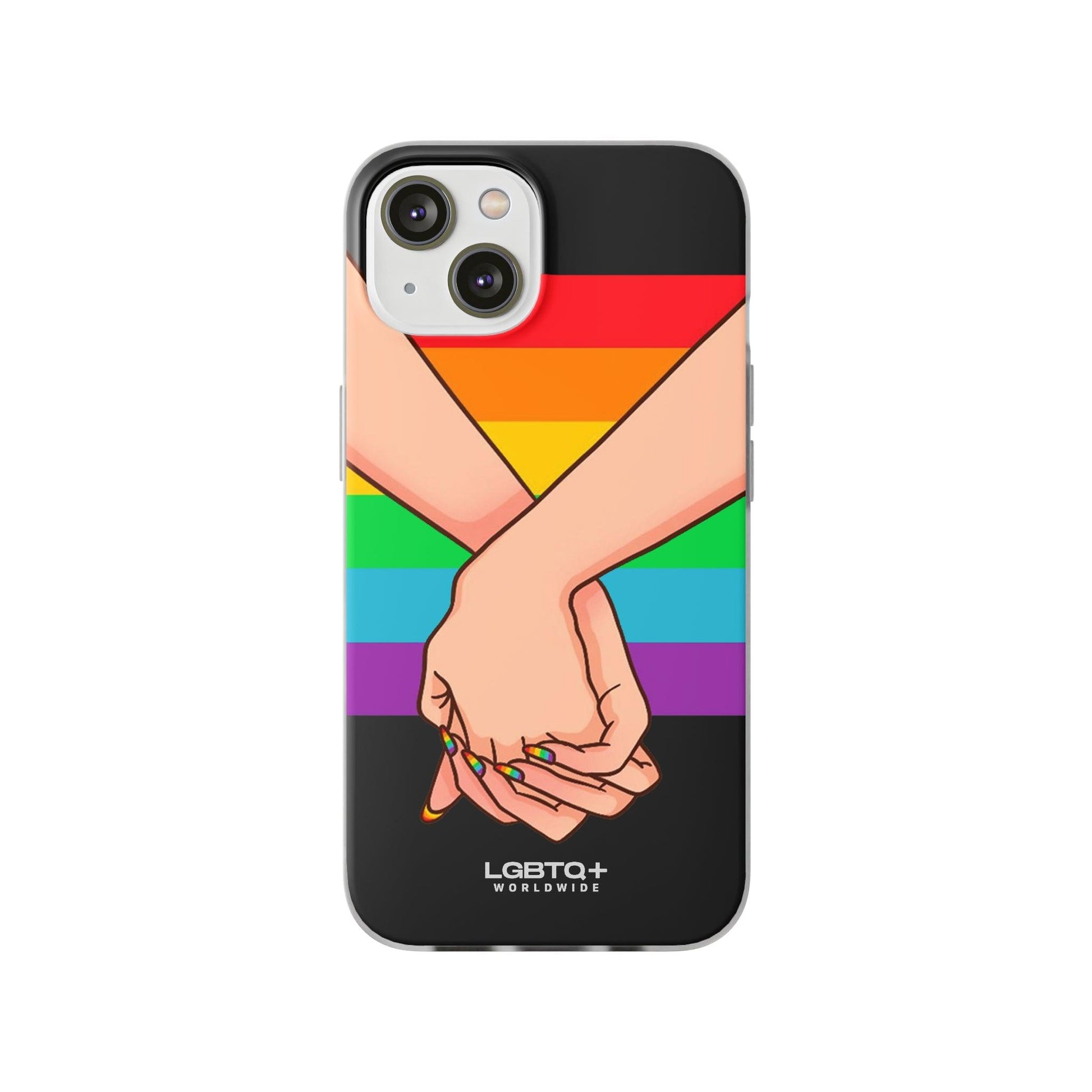 LGBTQWorldwide - ,,TOGETHER PRIDE" Flexible Handyhülle Accessories, Case, iPhone, iPhone Cases, Phone accessory, Phone Cases, Samsung Cases, silikon, Valentine's Day promotion lgbtq Bekleidung Accessoires unisex Zubehör