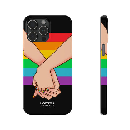 LGBTQWorldwide - ,,TOGETHER PRIDE" Handyhülle Accessories, Back-to-School, card, Glossy, iPhone, iPhone Cases, Phone accessory, Phone Cases, Samsung Cases, Slim lgbtq Bekleidung Accessoires unisex Zubehör