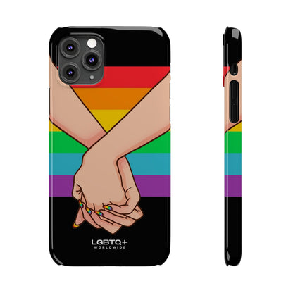 LGBTQWorldwide - ,,TOGETHER PRIDE" Handyhülle Accessories, Back-to-School, card, Glossy, iPhone, iPhone Cases, Phone accessory, Phone Cases, Samsung Cases, Slim lgbtq Bekleidung Accessoires unisex Zubehör