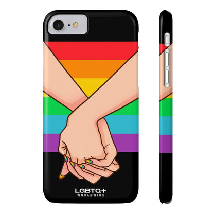 LGBTQWorldwide - ,,TOGETHER PRIDE" Handyhülle Accessories, Back-to-School, card, Glossy, iPhone, iPhone Cases, Phone accessory, Phone Cases, Samsung Cases, Slim lgbtq Bekleidung Accessoires unisex Zubehör