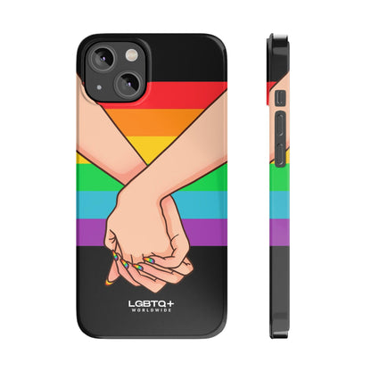 LGBTQWorldwide - ,,TOGETHER PRIDE" Handyhülle Accessories, Back-to-School, card, Glossy, iPhone, iPhone Cases, Phone accessory, Phone Cases, Samsung Cases, Slim lgbtq Bekleidung Accessoires unisex Zubehör