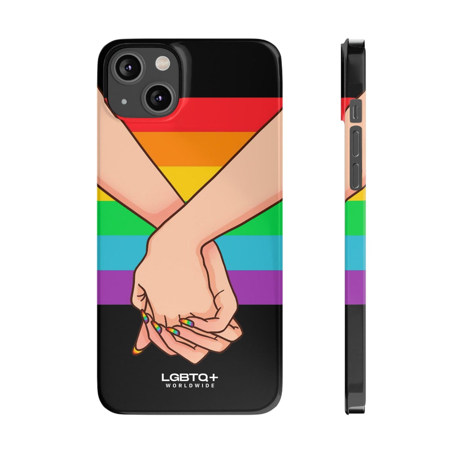 LGBTQWorldwide - ,,TOGETHER PRIDE" Handyhülle Accessories, Back-to-School, card, Glossy, iPhone, iPhone Cases, Phone accessory, Phone Cases, Samsung Cases, Slim lgbtq Bekleidung Accessoires unisex Zubehör