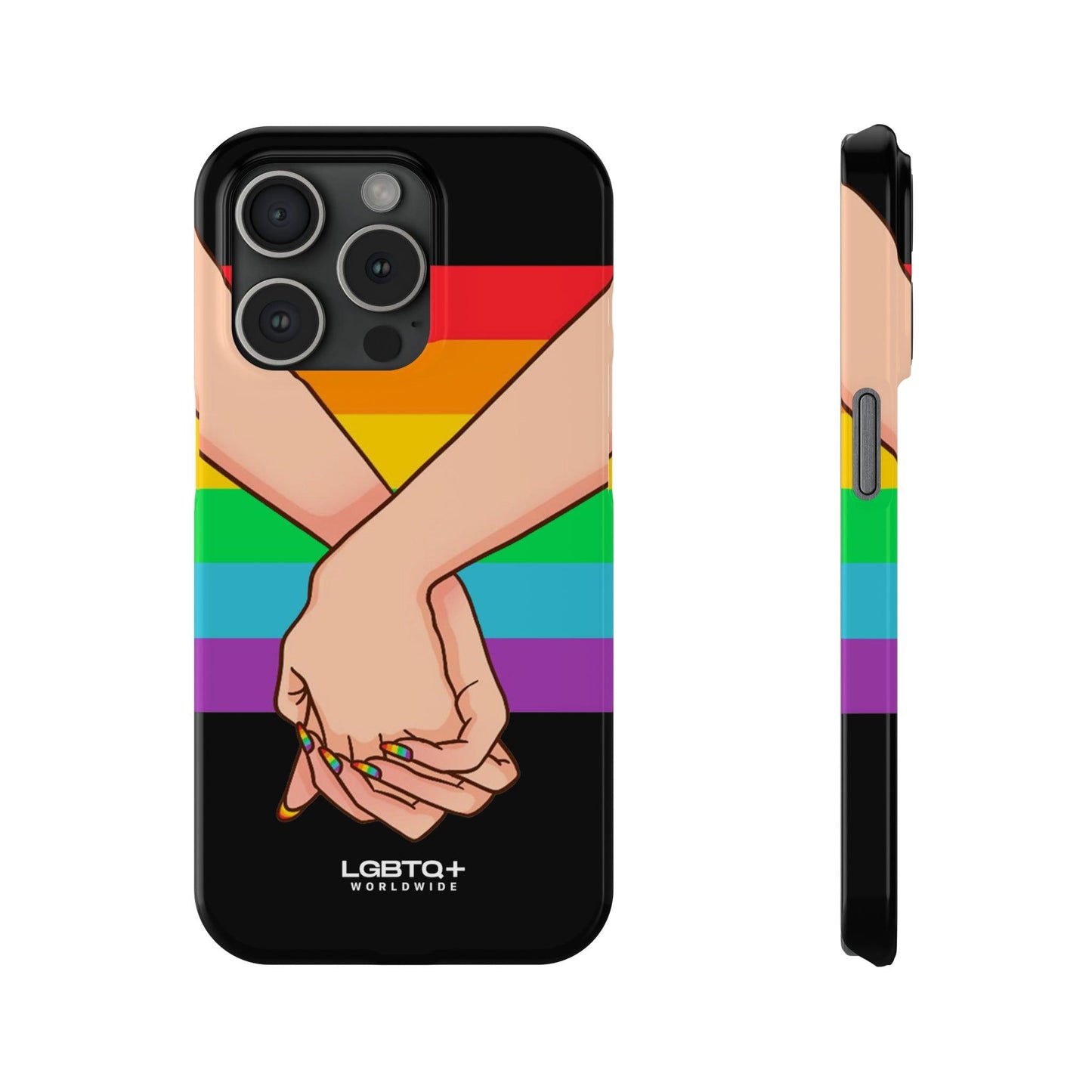 LGBTQWorldwide - ,,TOGETHER PRIDE" Handyhülle Accessories, Back-to-School, card, Glossy, iPhone, iPhone Cases, Phone accessory, Phone Cases, Samsung Cases, Slim lgbtq Bekleidung Accessoires unisex Zubehör