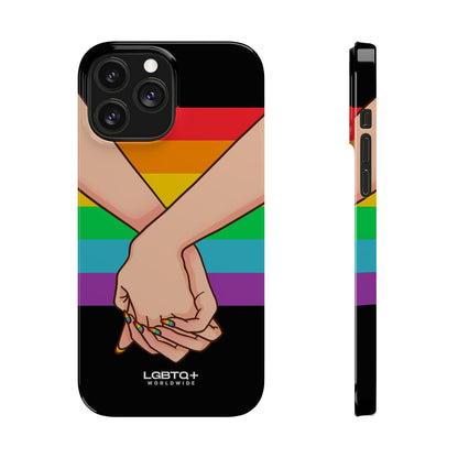 LGBTQWorldwide - ,,TOGETHER PRIDE" Handyhülle Accessories, Back-to-School, card, Glossy, iPhone, iPhone Cases, Phone accessory, Phone Cases, Samsung Cases, Slim lgbtq Bekleidung Accessoires unisex Zubehör