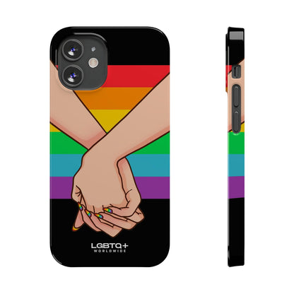 LGBTQWorldwide - ,,TOGETHER PRIDE" Handyhülle Accessories, Back-to-School, card, Glossy, iPhone, iPhone Cases, Phone accessory, Phone Cases, Samsung Cases, Slim lgbtq Bekleidung Accessoires unisex Zubehör