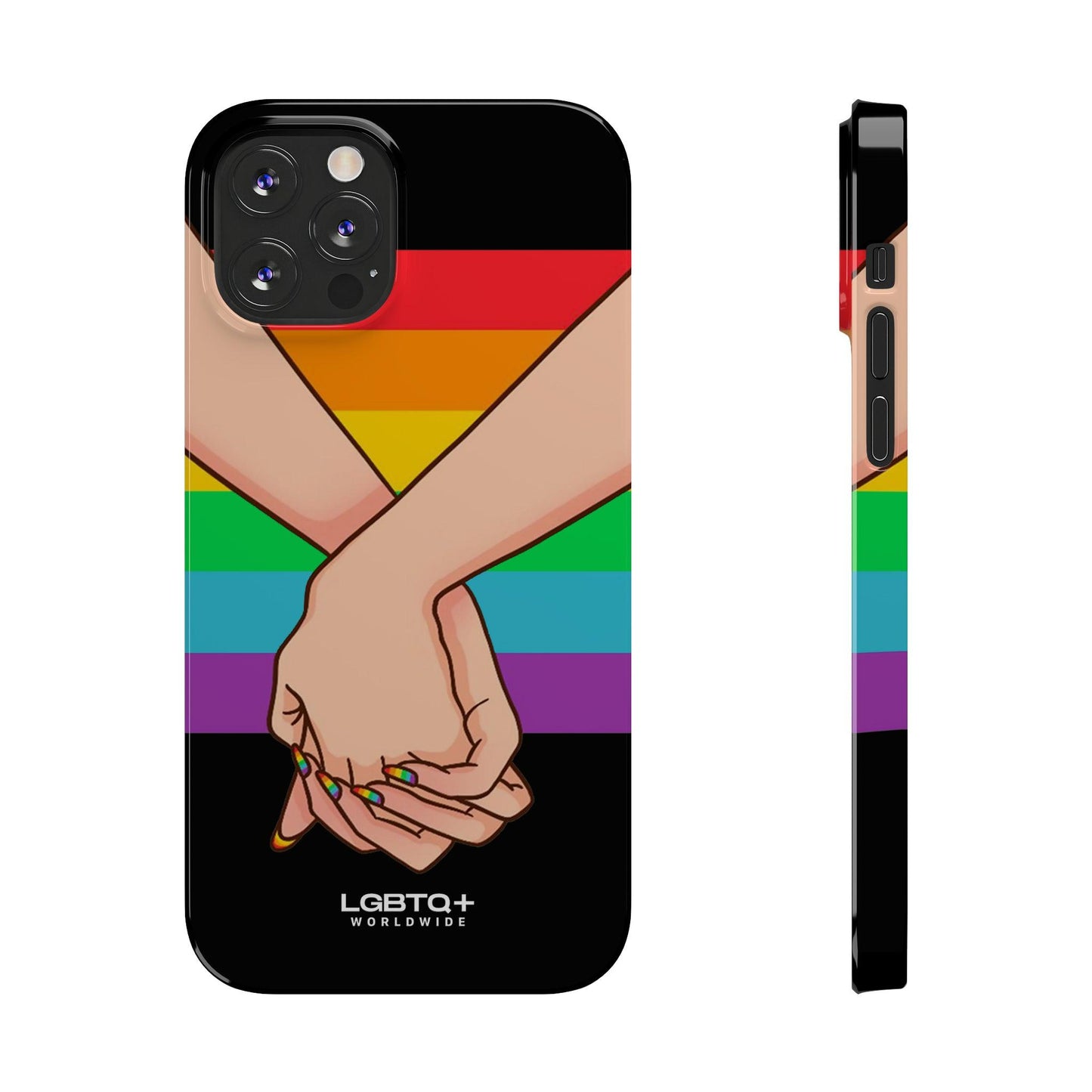 LGBTQWorldwide - ,,TOGETHER PRIDE" Handyhülle Accessories, Back-to-School, card, Glossy, iPhone, iPhone Cases, Phone accessory, Phone Cases, Samsung Cases, Slim lgbtq Bekleidung Accessoires unisex Zubehör