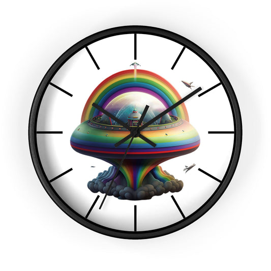 LGBTQWorldwide - ,,UFO" Accessories, clock, Clocks, home, Home & Living, Home Decor, Indoor lgbtq Bekleidung Accessoires unisex Zubehör