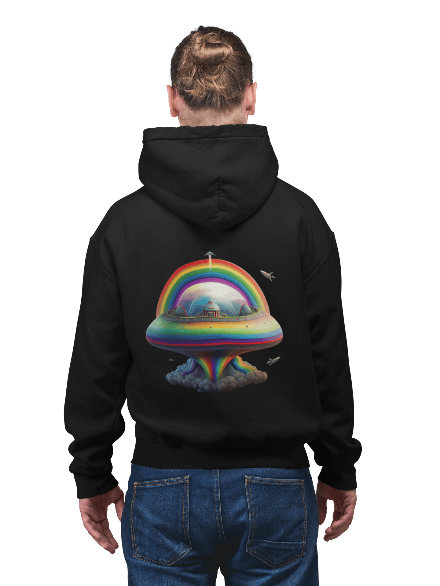 LGBTQWorldwide - ,,UFO" ai, DTG, Eco-friendly, Hoodies, Men's Clothing, Recycled, Unisex, Vegan, Women's Clothing lgbtq Bekleidung Accessoires unisex Zubehör