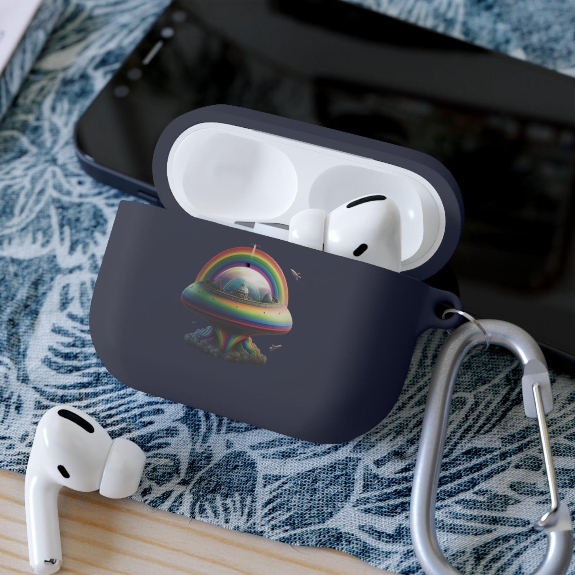 LGBTQWorldwide - ,,UFO" AirPods und AirPods Pro Hülle Accessories, AirPods, AirPods Pro, Back-to-School, Case, Flexible, tech, Tech Accessories, TPU lgbtq Bekleidung Accessoires unisex Zubehör