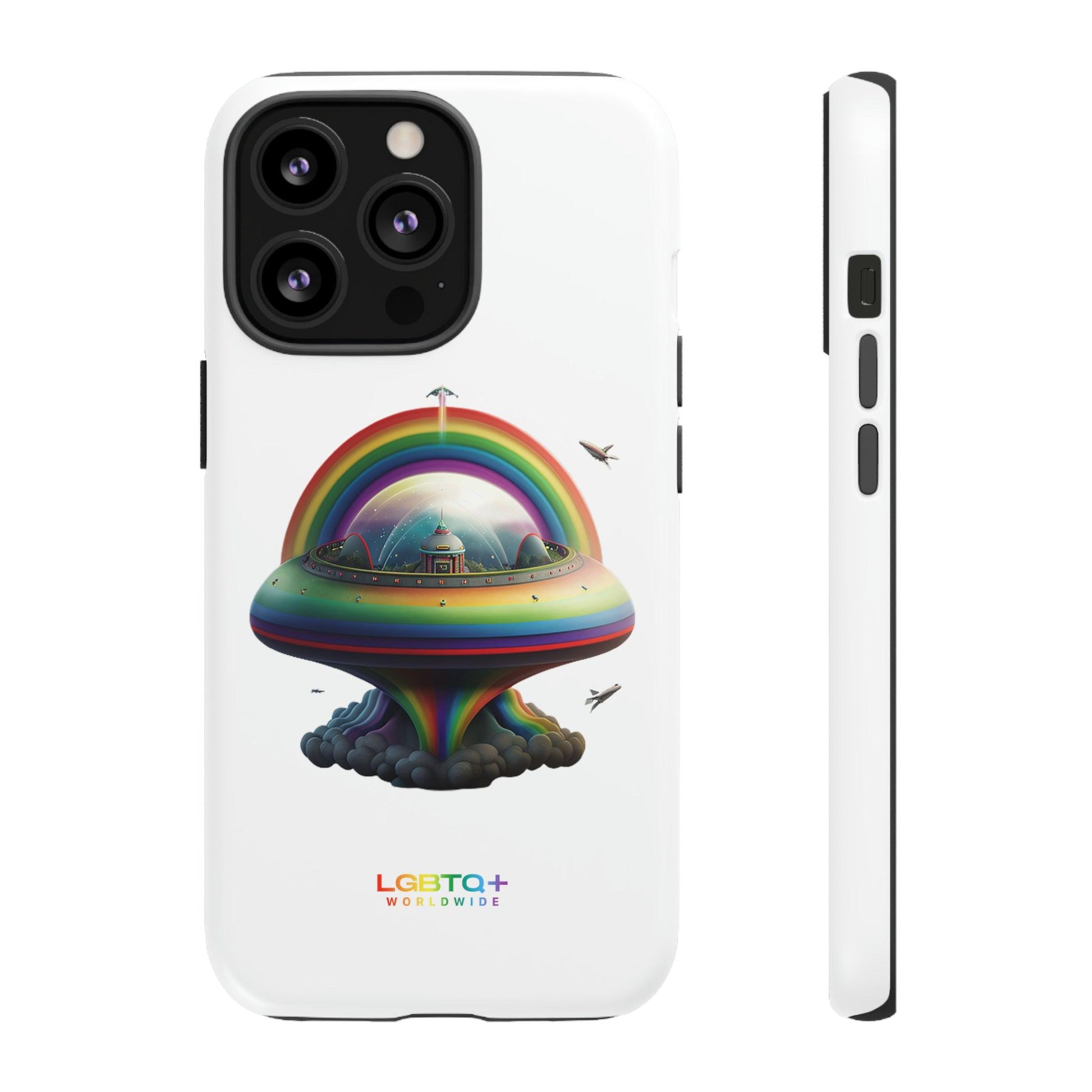 LGBTQWorldwide - ,,UFO" Doppelgehäuse Handyhülle Accessories, Glossy, iPhone Cases, Matte, Phone accessory, Phone Cases, Samsung Cases, tough, Valentine's Day Picks lgbtq Bekleidung Accessoires unisex Zubehör