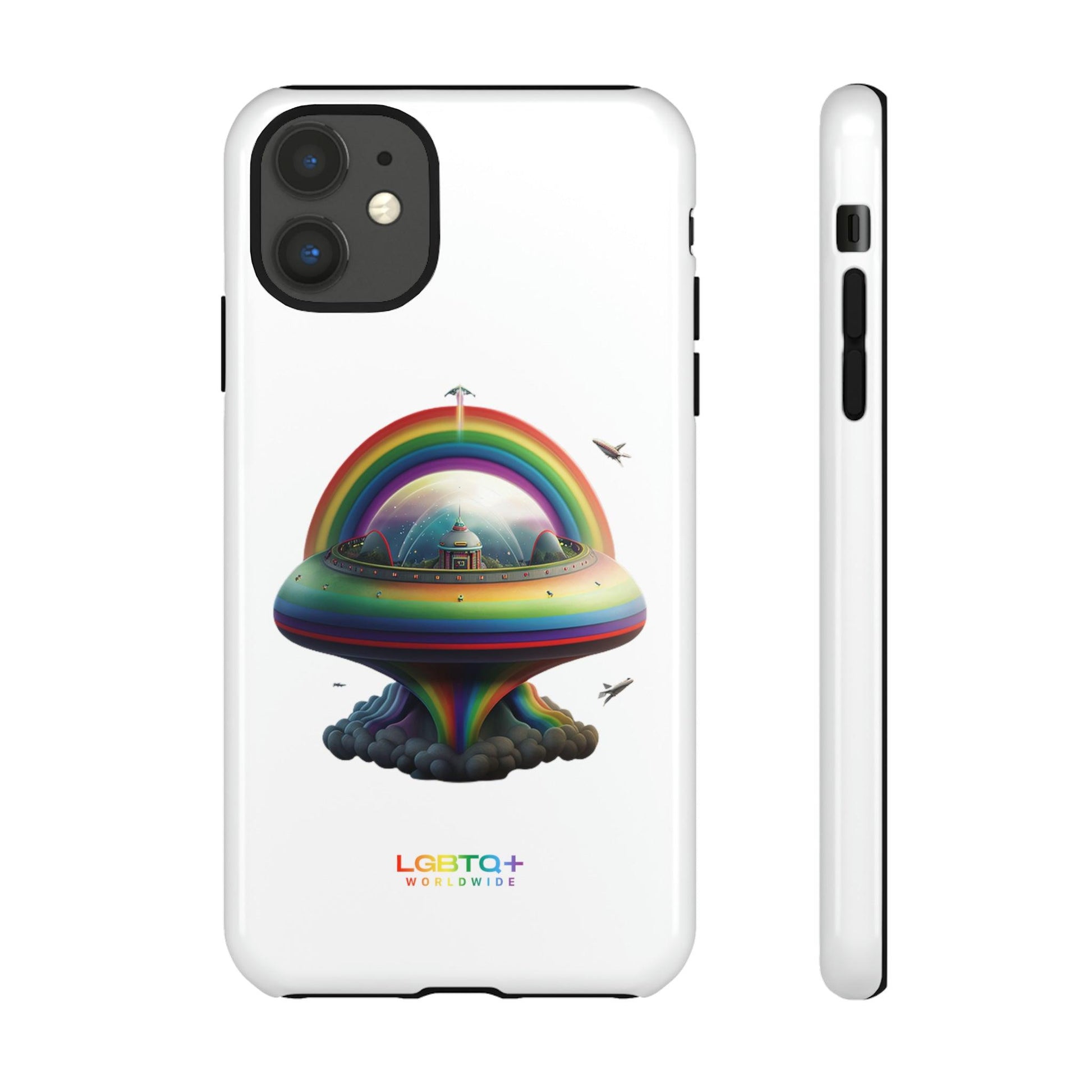 LGBTQWorldwide - ,,UFO" Doppelgehäuse Handyhülle Accessories, Glossy, iPhone Cases, Matte, Phone accessory, Phone Cases, Samsung Cases, tough, Valentine's Day Picks lgbtq Bekleidung Accessoires unisex Zubehör