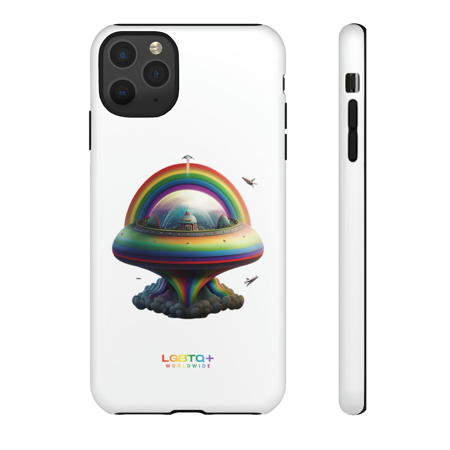 LGBTQWorldwide - ,,UFO" Doppelgehäuse Handyhülle Accessories, Glossy, iPhone Cases, Matte, Phone accessory, Phone Cases, Samsung Cases, tough, Valentine's Day Picks lgbtq Bekleidung Accessoires unisex Zubehör