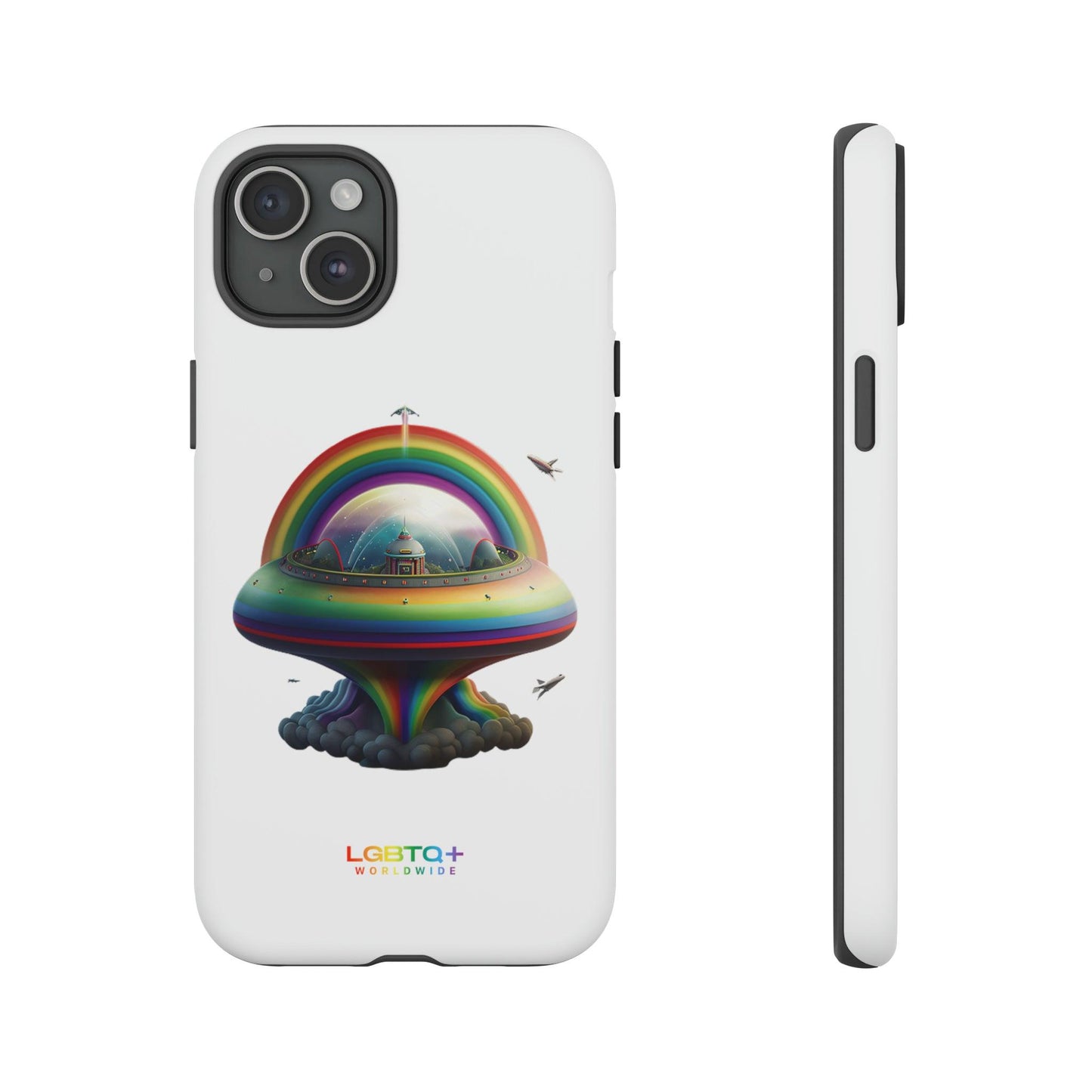 LGBTQWorldwide - ,,UFO" Doppelgehäuse Handyhülle Accessories, Glossy, iPhone Cases, Matte, Phone accessory, Phone Cases, Samsung Cases, tough, Valentine's Day Picks lgbtq Bekleidung Accessoires unisex Zubehör