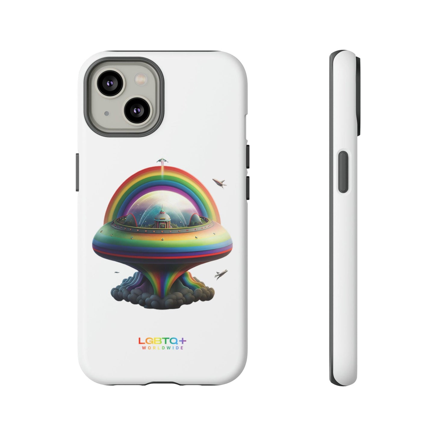 LGBTQWorldwide - ,,UFO" Doppelgehäuse Handyhülle Accessories, Glossy, iPhone Cases, Matte, Phone accessory, Phone Cases, Samsung Cases, tough, Valentine's Day Picks lgbtq Bekleidung Accessoires unisex Zubehör