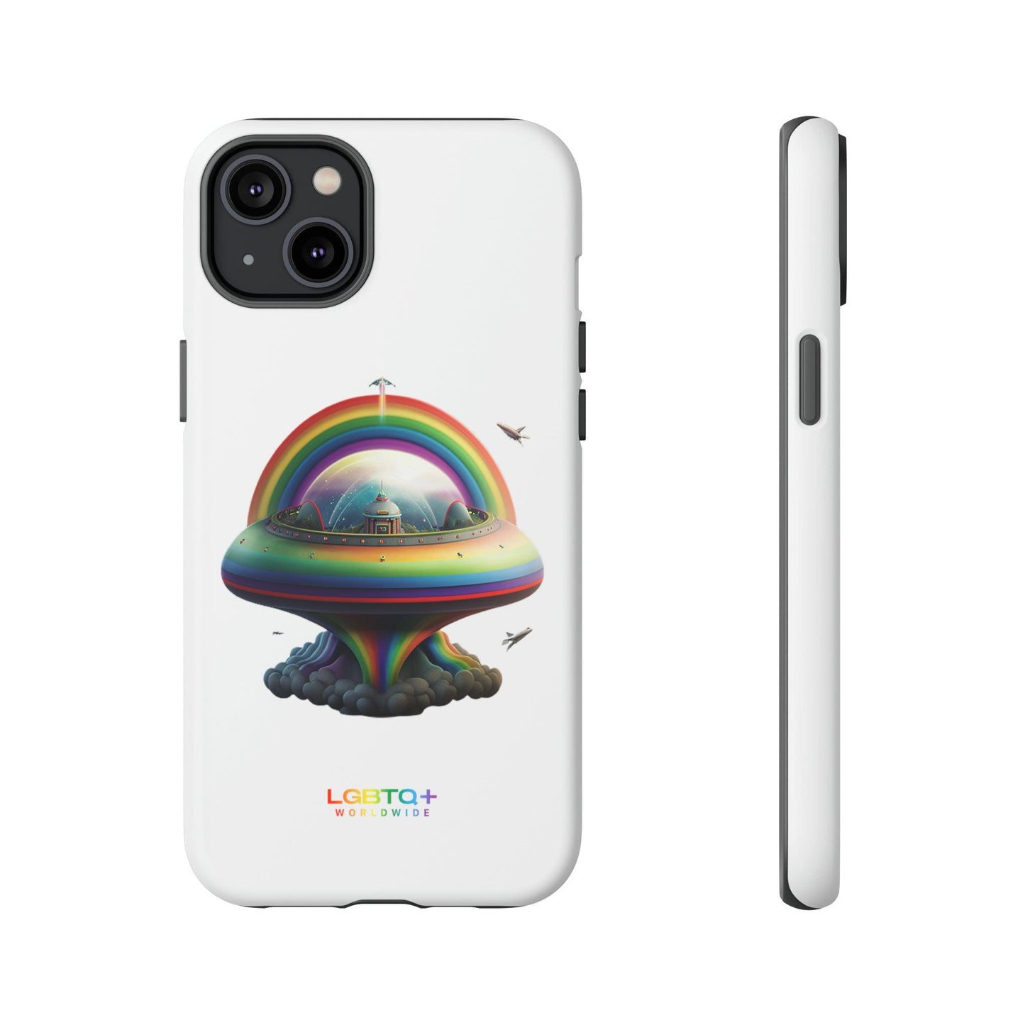 LGBTQWorldwide - ,,UFO" Doppelgehäuse Handyhülle Accessories, Glossy, iPhone Cases, Matte, Phone accessory, Phone Cases, Samsung Cases, tough, Valentine's Day Picks lgbtq Bekleidung Accessoires unisex Zubehör