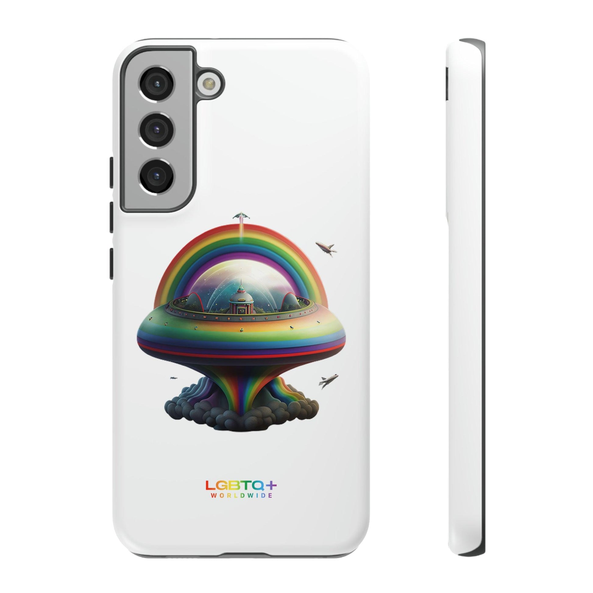 LGBTQWorldwide - ,,UFO" Doppelgehäuse Handyhülle Accessories, Glossy, iPhone Cases, Matte, Phone accessory, Phone Cases, Samsung Cases, tough, Valentine's Day Picks lgbtq Bekleidung Accessoires unisex Zubehör