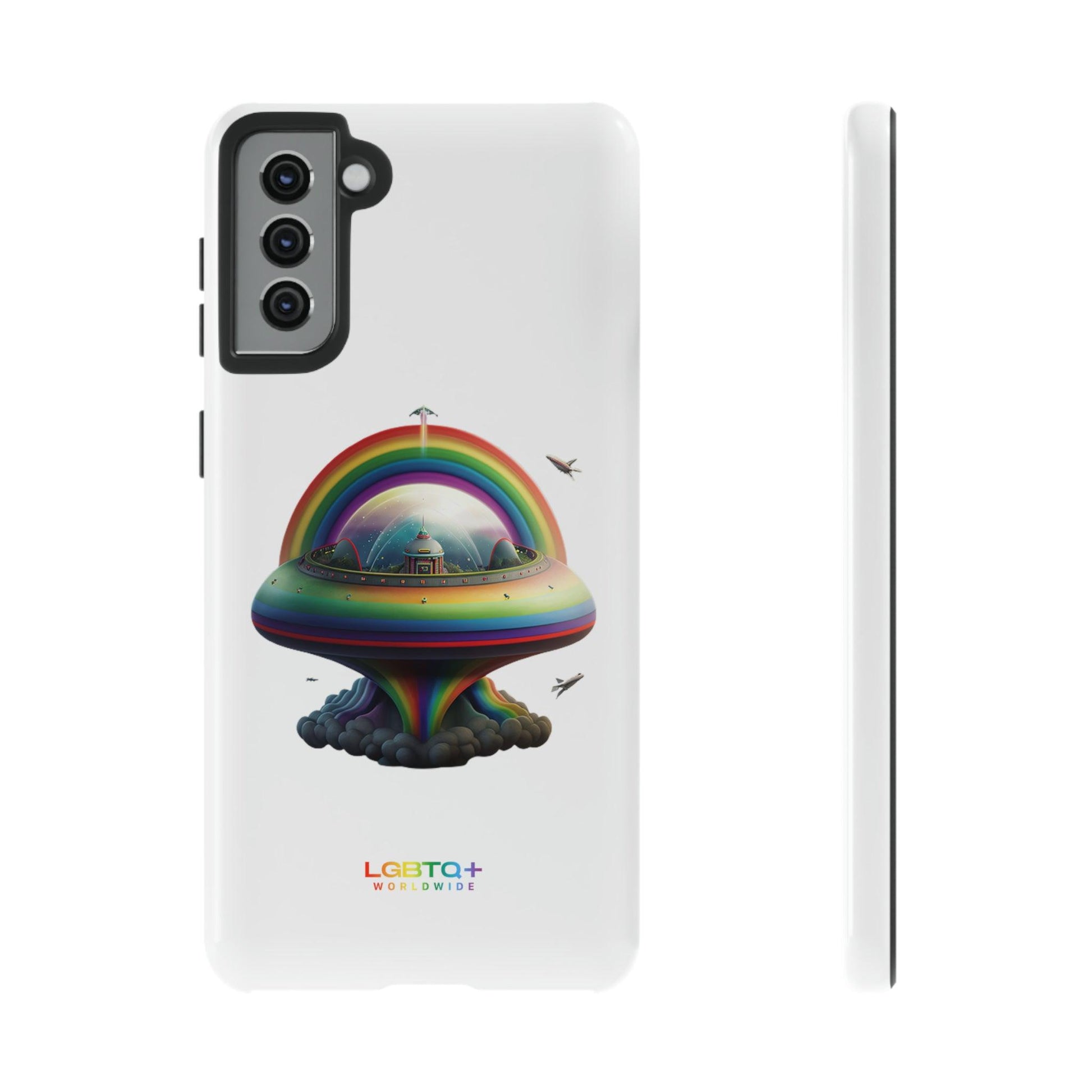 LGBTQWorldwide - ,,UFO" Doppelgehäuse Handyhülle Accessories, Glossy, iPhone Cases, Matte, Phone accessory, Phone Cases, Samsung Cases, tough, Valentine's Day Picks lgbtq Bekleidung Accessoires unisex Zubehör