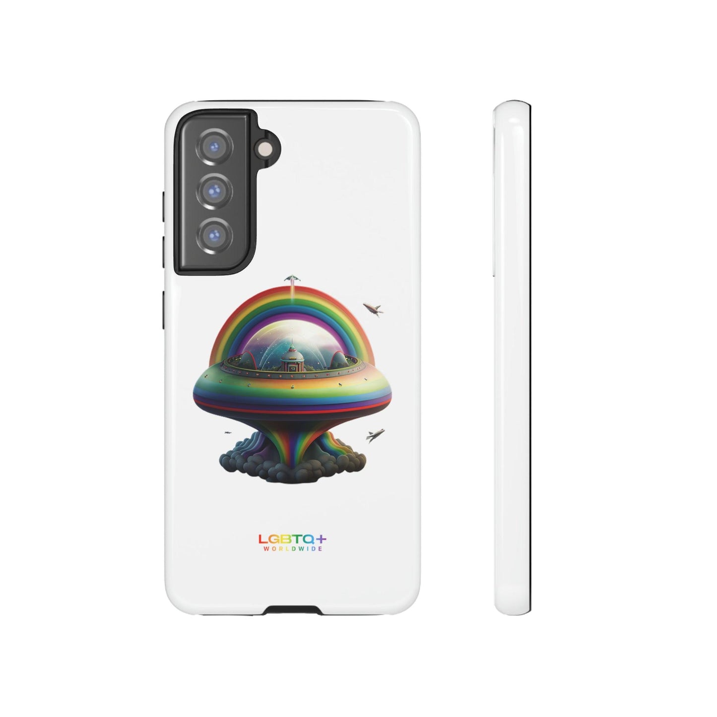 LGBTQWorldwide - ,,UFO" Doppelgehäuse Handyhülle Accessories, Glossy, iPhone Cases, Matte, Phone accessory, Phone Cases, Samsung Cases, tough, Valentine's Day Picks lgbtq Bekleidung Accessoires unisex Zubehör