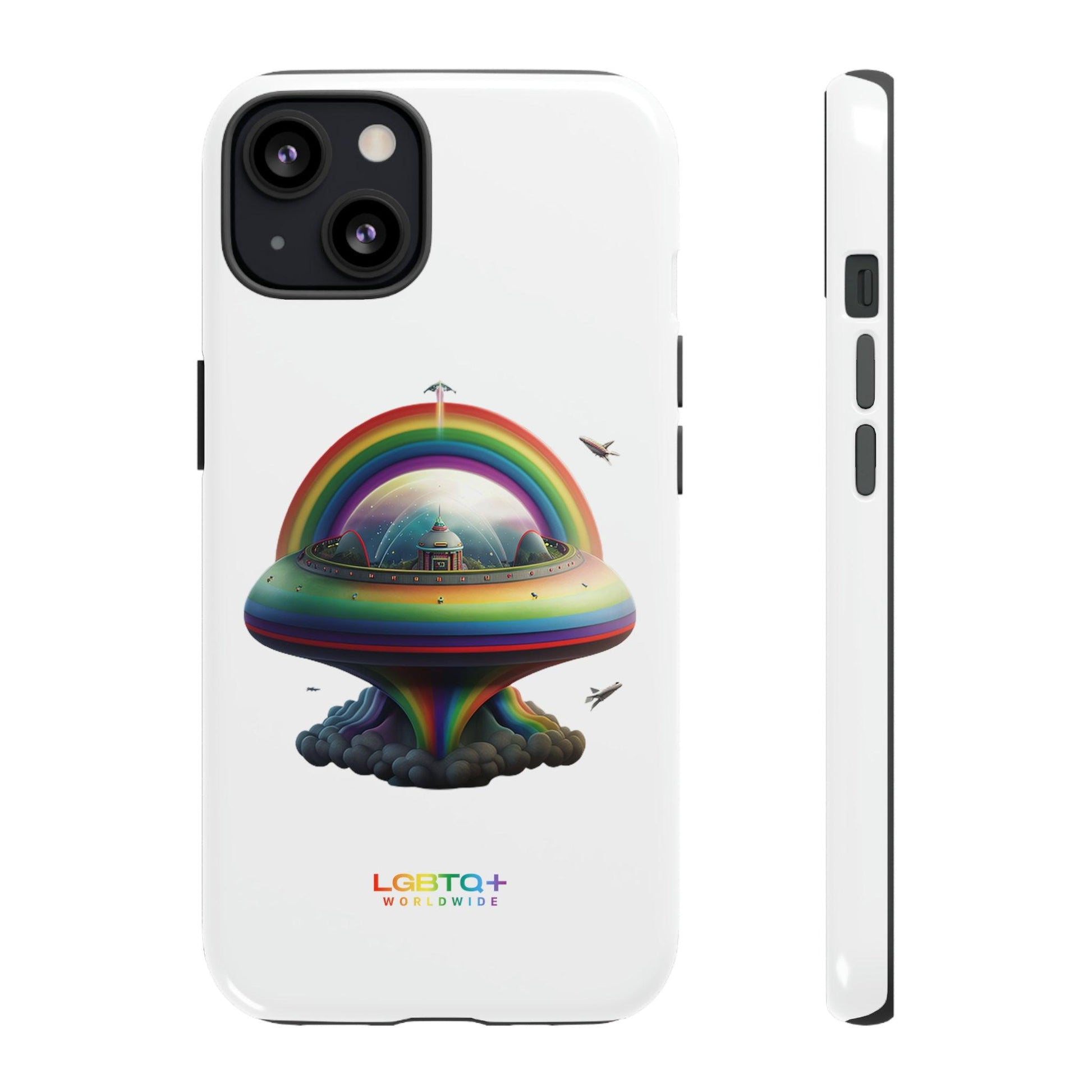 LGBTQWorldwide - ,,UFO" Doppelgehäuse Handyhülle Accessories, Glossy, iPhone Cases, Matte, Phone accessory, Phone Cases, Samsung Cases, tough, Valentine's Day Picks lgbtq Bekleidung Accessoires unisex Zubehör