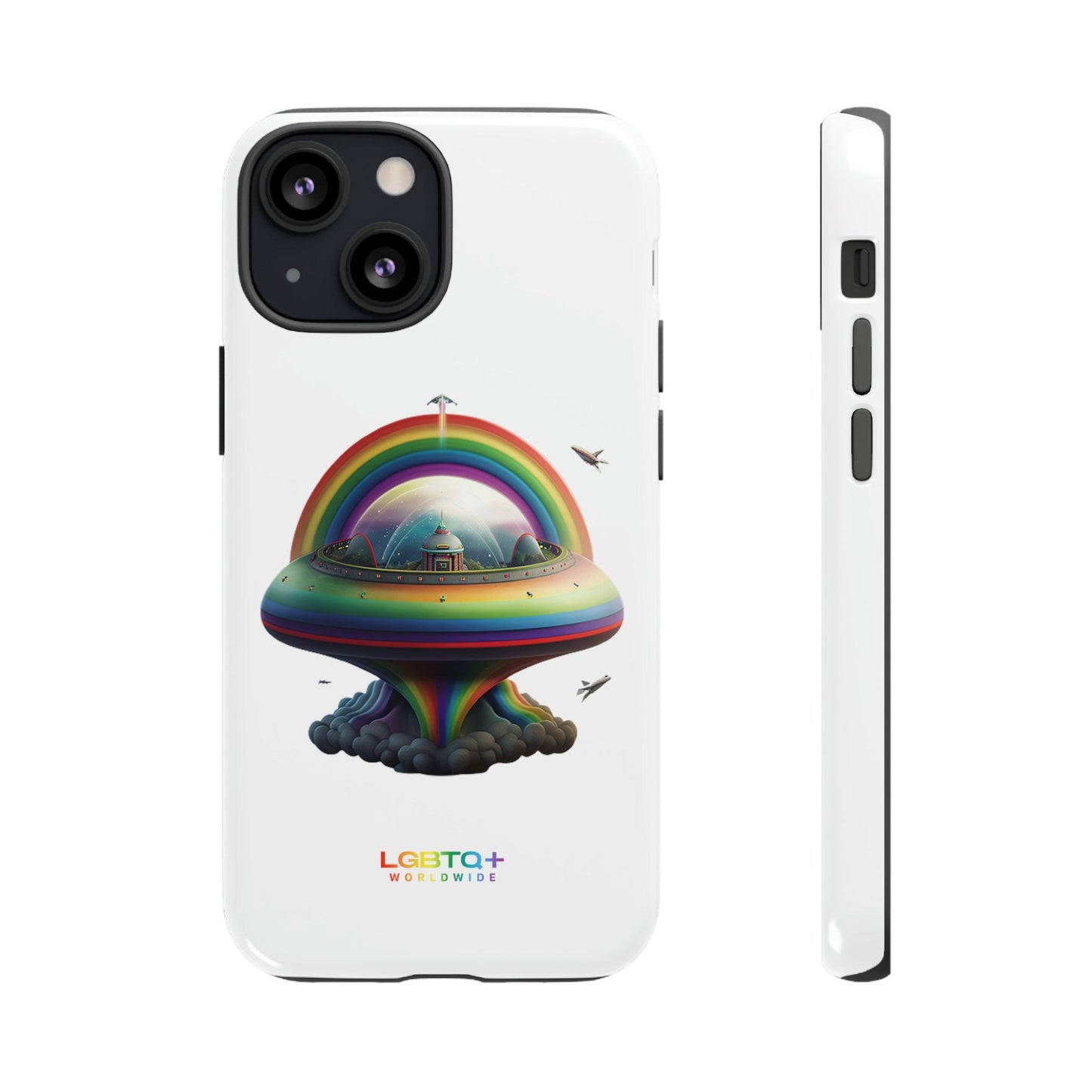 LGBTQWorldwide - ,,UFO" Doppelgehäuse Handyhülle Accessories, Glossy, iPhone Cases, Matte, Phone accessory, Phone Cases, Samsung Cases, tough, Valentine's Day Picks lgbtq Bekleidung Accessoires unisex Zubehör