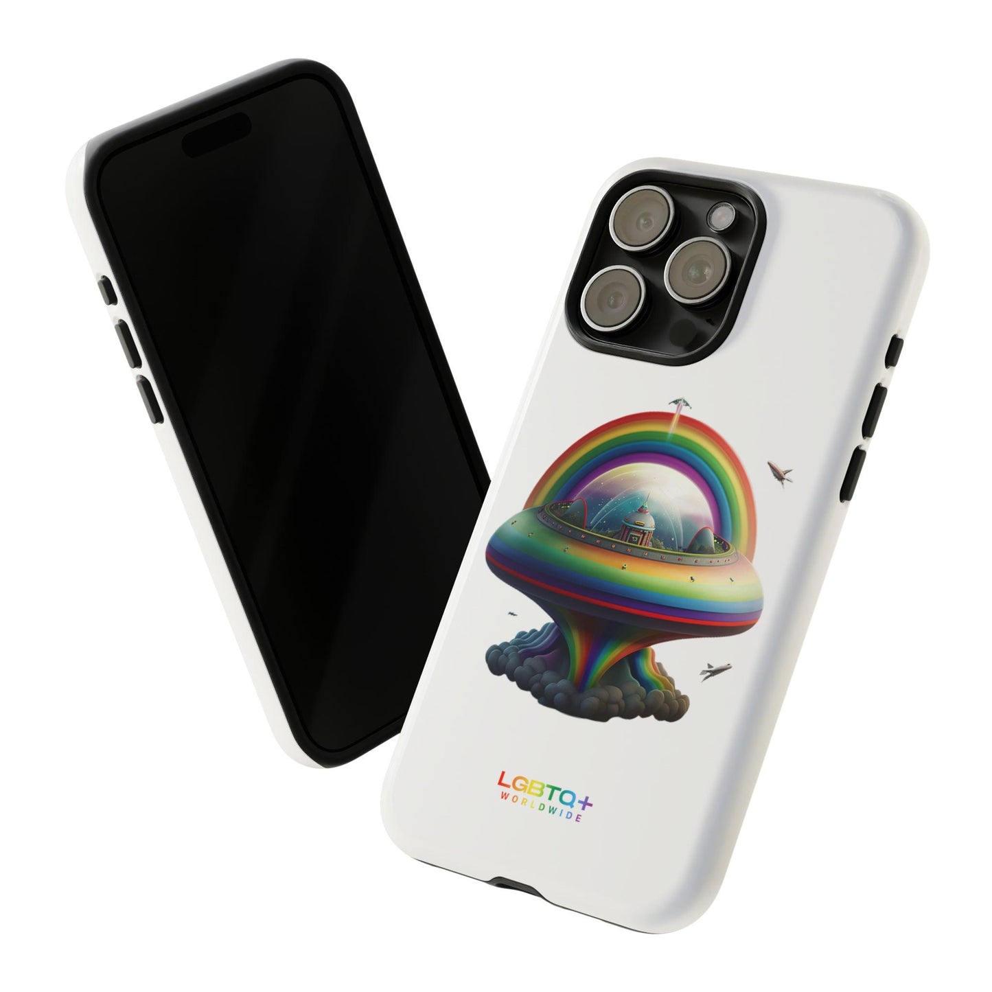 LGBTQWorldwide - ,,UFO" Doppelgehäuse Handyhülle Accessories, Glossy, iPhone Cases, Matte, Phone accessory, Phone Cases, Samsung Cases, tough, Valentine's Day Picks lgbtq Bekleidung Accessoires unisex Zubehör