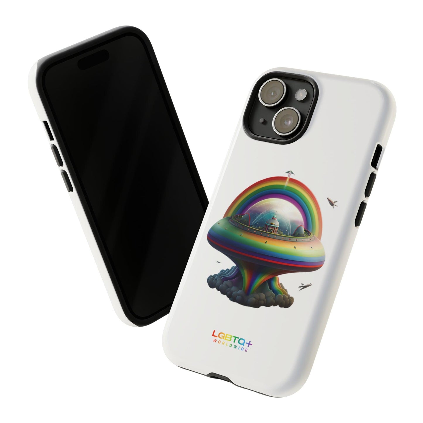 LGBTQWorldwide - ,,UFO" Doppelgehäuse Handyhülle Accessories, Glossy, iPhone Cases, Matte, Phone accessory, Phone Cases, Samsung Cases, tough, Valentine's Day Picks lgbtq Bekleidung Accessoires unisex Zubehör