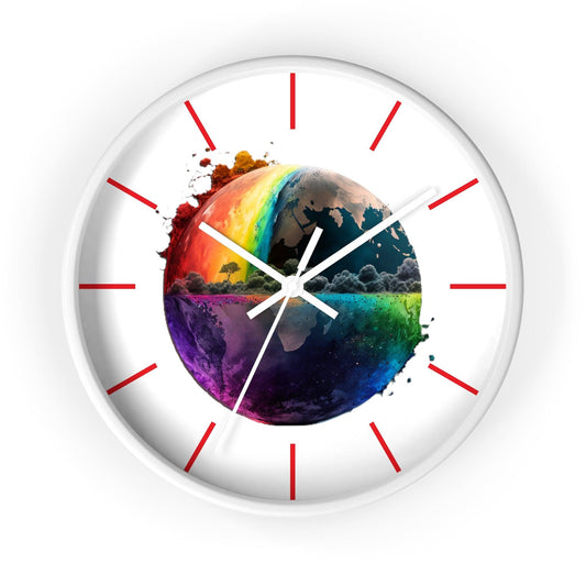 LGBTQWorldwide - ,,WELT" Accessories, clock, Clocks, home, Home & Living, Home Decor, Indoor lgbtq Bekleidung Accessoires unisex Zubehör