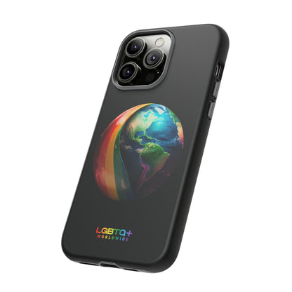 LGBTQWorldwide - ,,WELT" Doppelgehäuse Handyhülle Accessories, Glossy, iPhone Cases, Matte, Phone accessory, Phone Cases, Samsung Cases, tough, Valentine's Day Picks lgbtq Bekleidung Accessoires unisex Zubehör