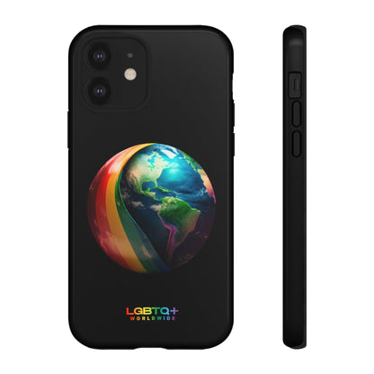 LGBTQWorldwide - ,,WELT" Doppelgehäuse Handyhülle Accessories, Glossy, iPhone Cases, Matte, Phone accessory, Phone Cases, Samsung Cases, tough, Valentine's Day Picks lgbtq Bekleidung Accessoires unisex Zubehör