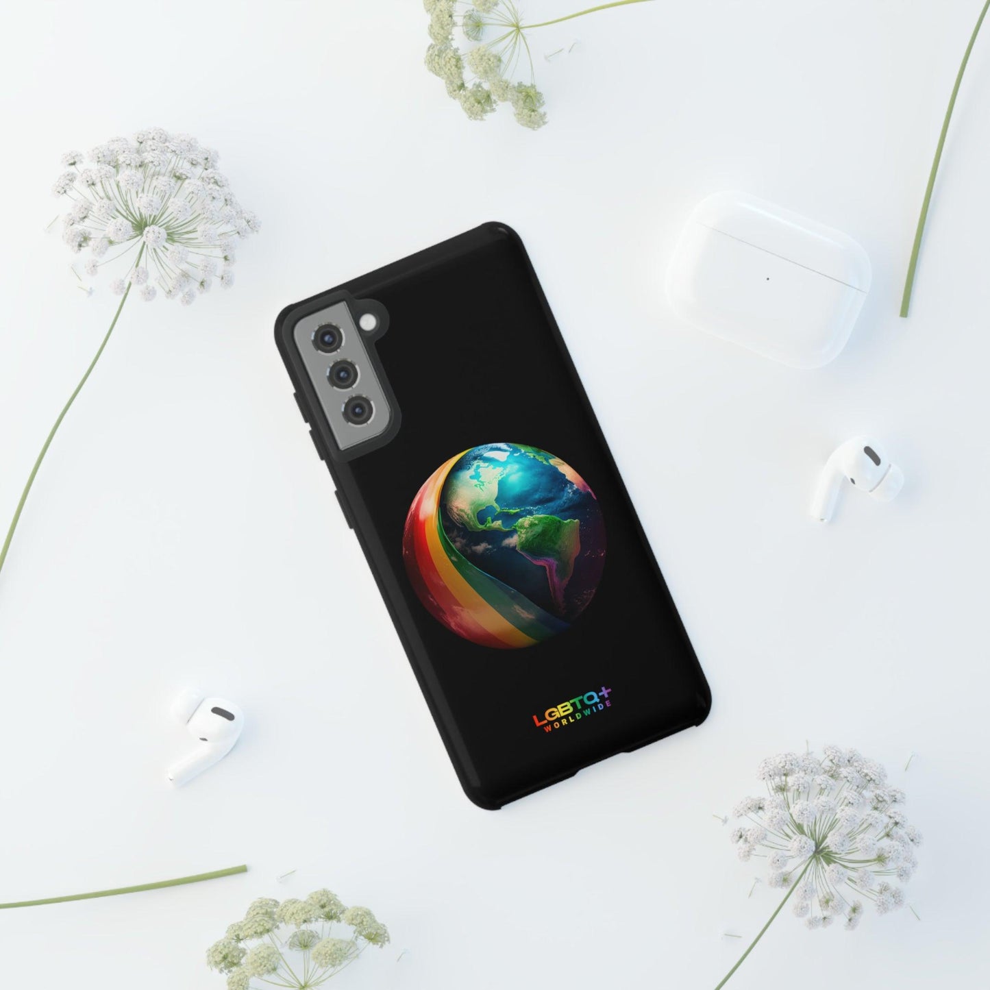 LGBTQWorldwide - ,,WELT" Doppelgehäuse Handyhülle Accessories, Glossy, iPhone Cases, Matte, Phone accessory, Phone Cases, Samsung Cases, tough, Valentine's Day Picks lgbtq Bekleidung Accessoires unisex Zubehör