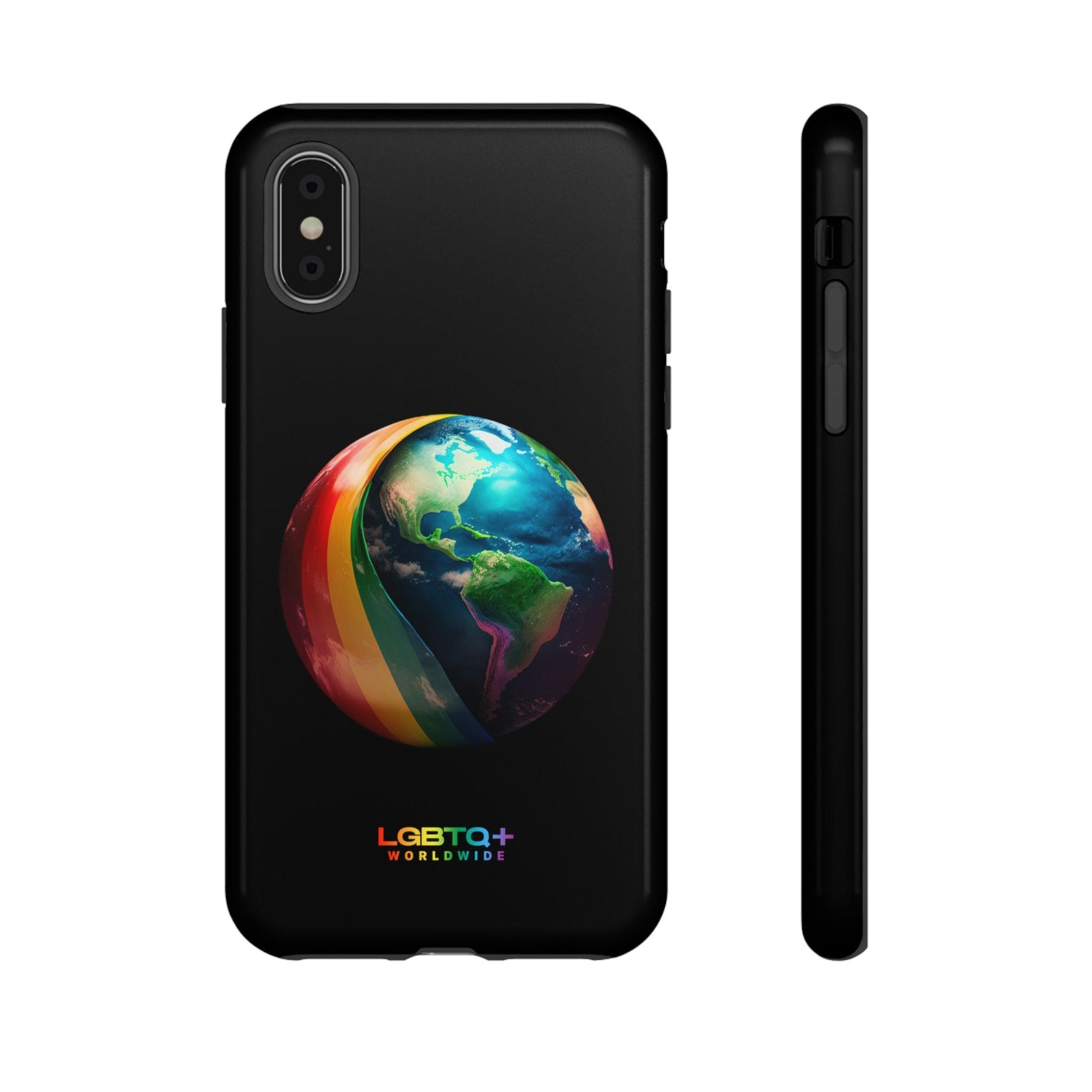 LGBTQWorldwide - ,,WELT" Doppelgehäuse Handyhülle Accessories, Glossy, iPhone Cases, Matte, Phone accessory, Phone Cases, Samsung Cases, tough, Valentine's Day Picks lgbtq Bekleidung Accessoires unisex Zubehör