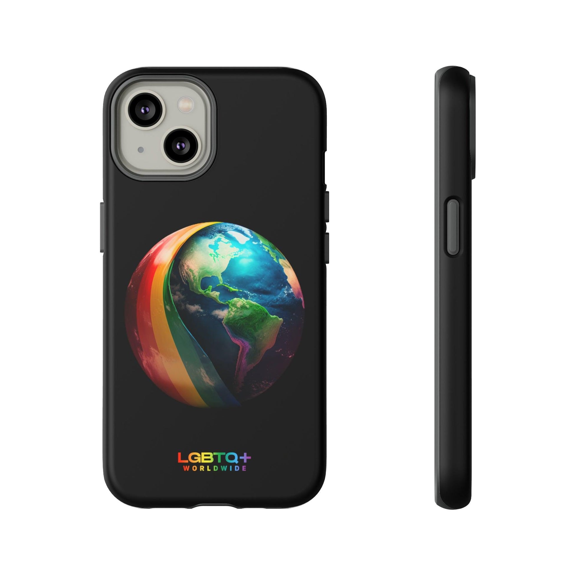 LGBTQWorldwide - ,,WELT" Doppelgehäuse Handyhülle Accessories, Glossy, iPhone Cases, Matte, Phone accessory, Phone Cases, Samsung Cases, tough, Valentine's Day Picks lgbtq Bekleidung Accessoires unisex Zubehör