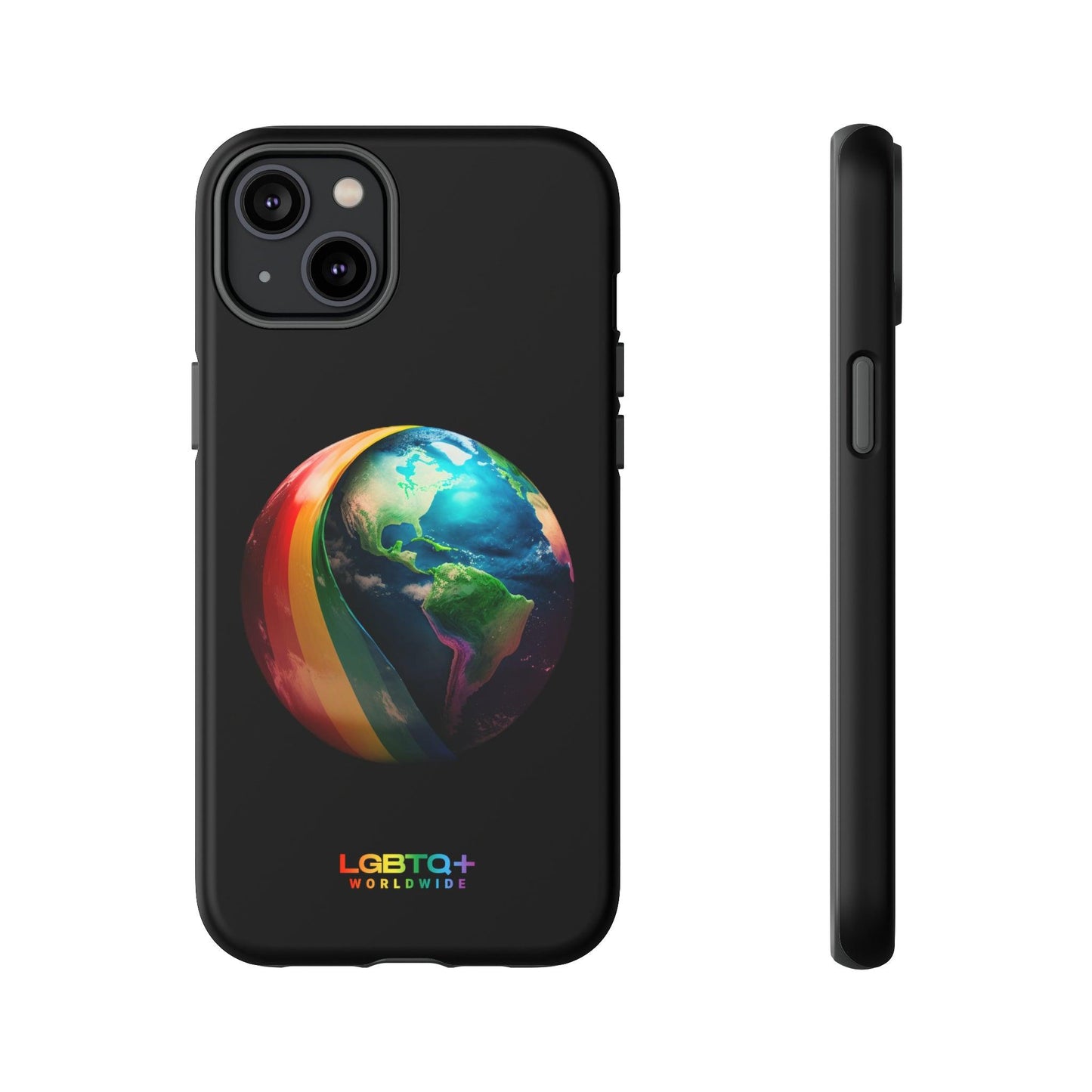 LGBTQWorldwide - ,,WELT" Doppelgehäuse Handyhülle Accessories, Glossy, iPhone Cases, Matte, Phone accessory, Phone Cases, Samsung Cases, tough, Valentine's Day Picks lgbtq Bekleidung Accessoires unisex Zubehör