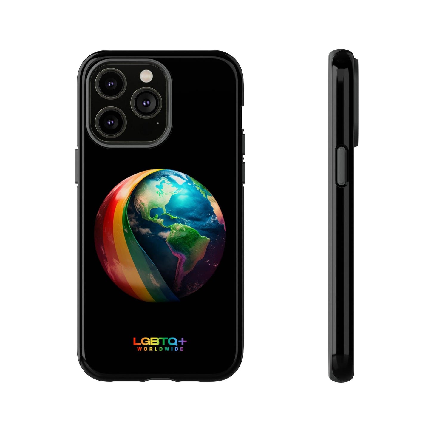 LGBTQWorldwide - ,,WELT" Doppelgehäuse Handyhülle Accessories, Glossy, iPhone Cases, Matte, Phone accessory, Phone Cases, Samsung Cases, tough, Valentine's Day Picks lgbtq Bekleidung Accessoires unisex Zubehör