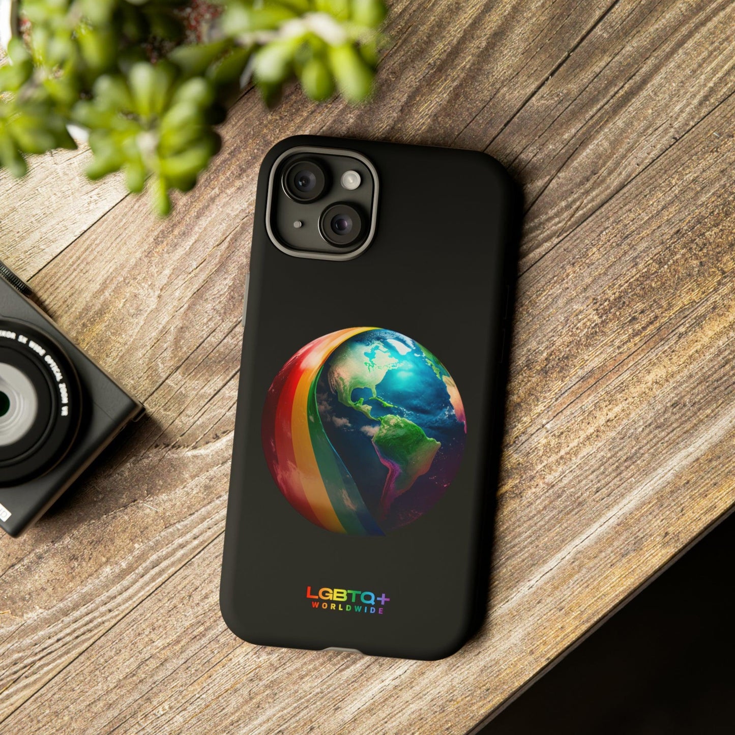 LGBTQWorldwide - ,,WELT" Doppelgehäuse Handyhülle Accessories, Glossy, iPhone Cases, Matte, Phone accessory, Phone Cases, Samsung Cases, tough, Valentine's Day Picks lgbtq Bekleidung Accessoires unisex Zubehör