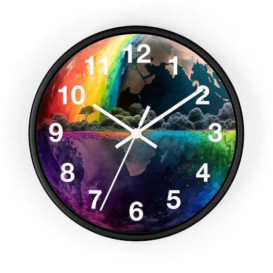 LGBTQWorldwide - ,,ZUKÜNFTIGE WELT" Accessories, clock, Clocks, home, Home & Living, Home Decor, Indoor lgbtq Bekleidung Accessoires unisex Zubehör