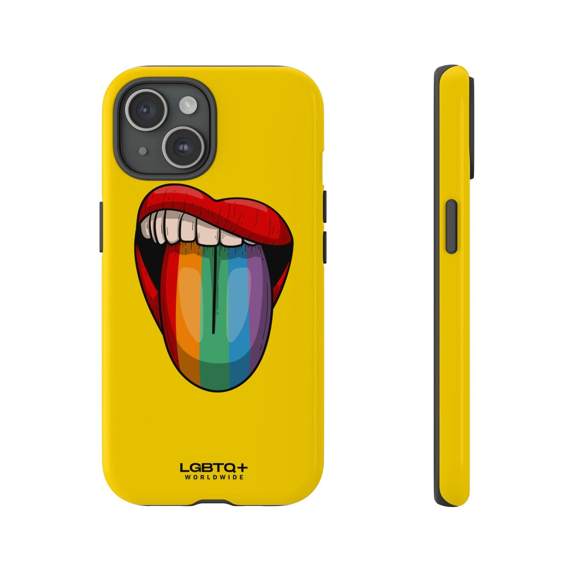 LGBTQWorldwide - ,,ZUNGE" Doppelgehäuse Handyhülle Accessories, Glossy, iPhone Cases, Matte, Phone accessory, Phone Cases, Samsung Cases, Thermo, Valentine's Day Picks lgbtq Bekleidung Accessoires unisex Zubehör