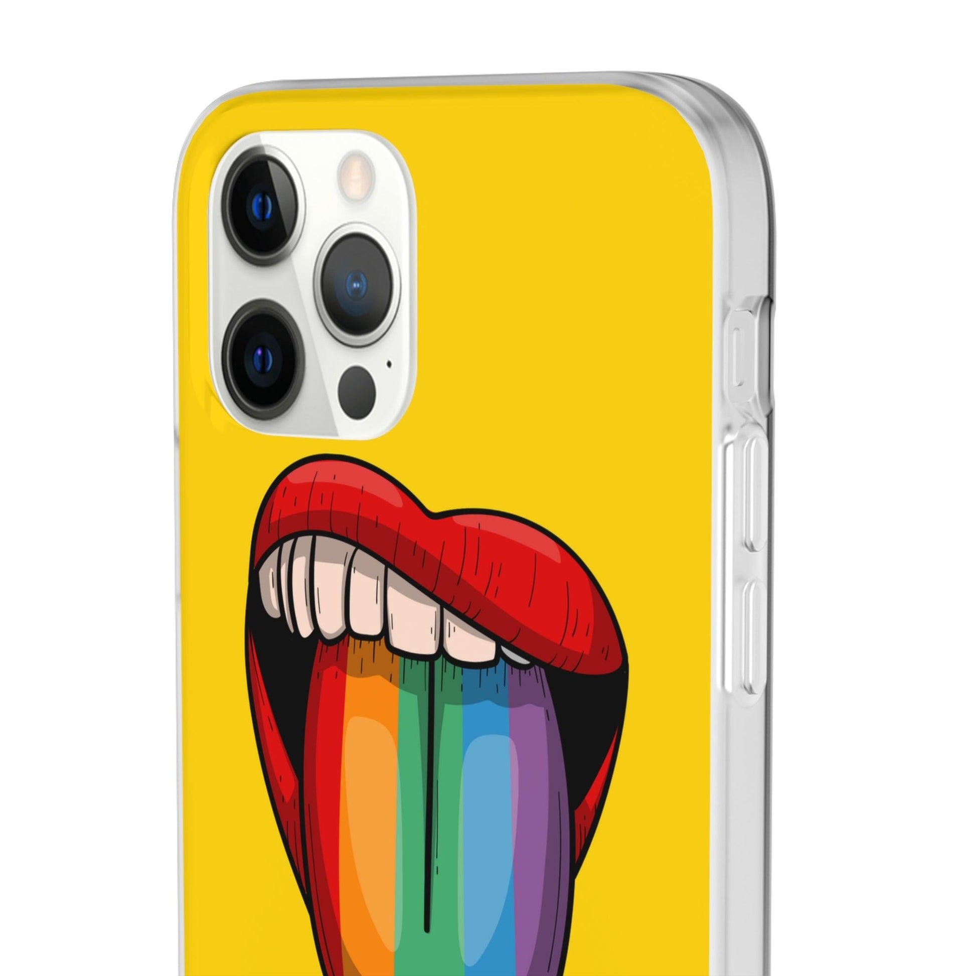 LGBTQWorldwide - ,,ZUNGE" Flexible Handyhülle Accessories, Case, iPhone, iPhone Cases, Phone accessory, Phone Cases, Samsung Cases, silikon, Valentine's Day promotion lgbtq Bekleidung Accessoires unisex Zubehör