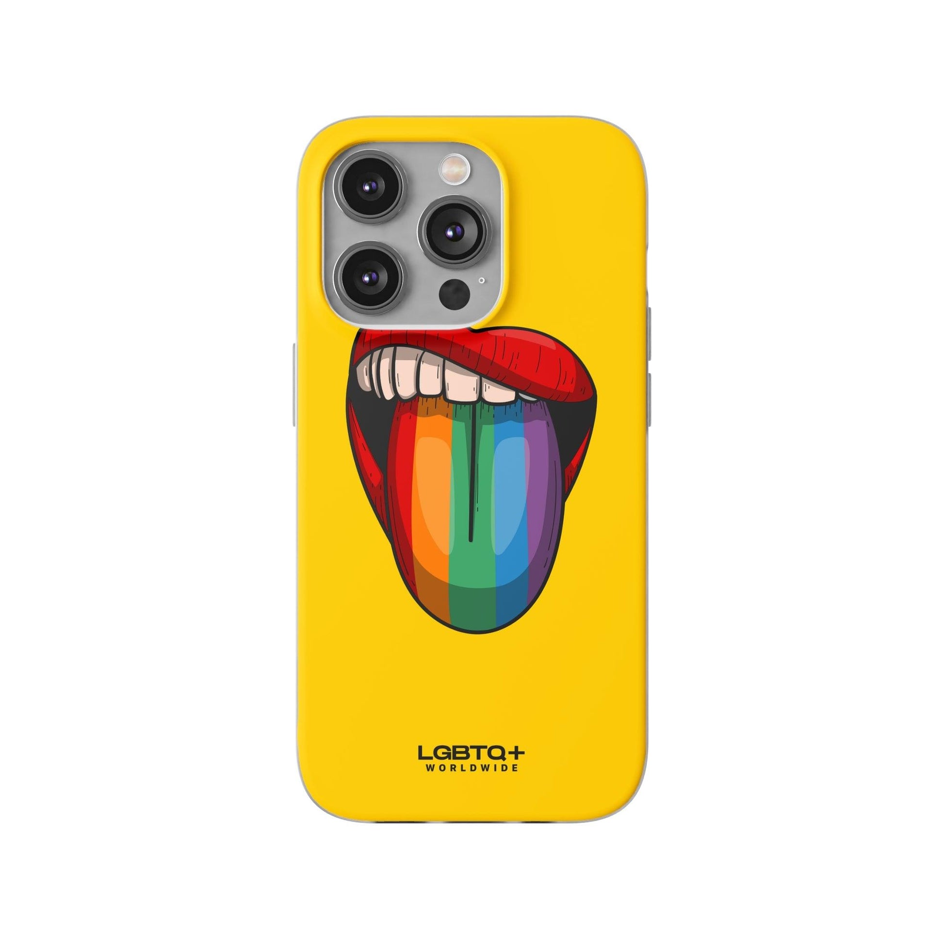 LGBTQWorldwide - ,,ZUNGE" Flexible Handyhülle Accessories, Case, iPhone, iPhone Cases, Phone accessory, Phone Cases, Samsung Cases, silikon, Valentine's Day promotion lgbtq Bekleidung Accessoires unisex Zubehör