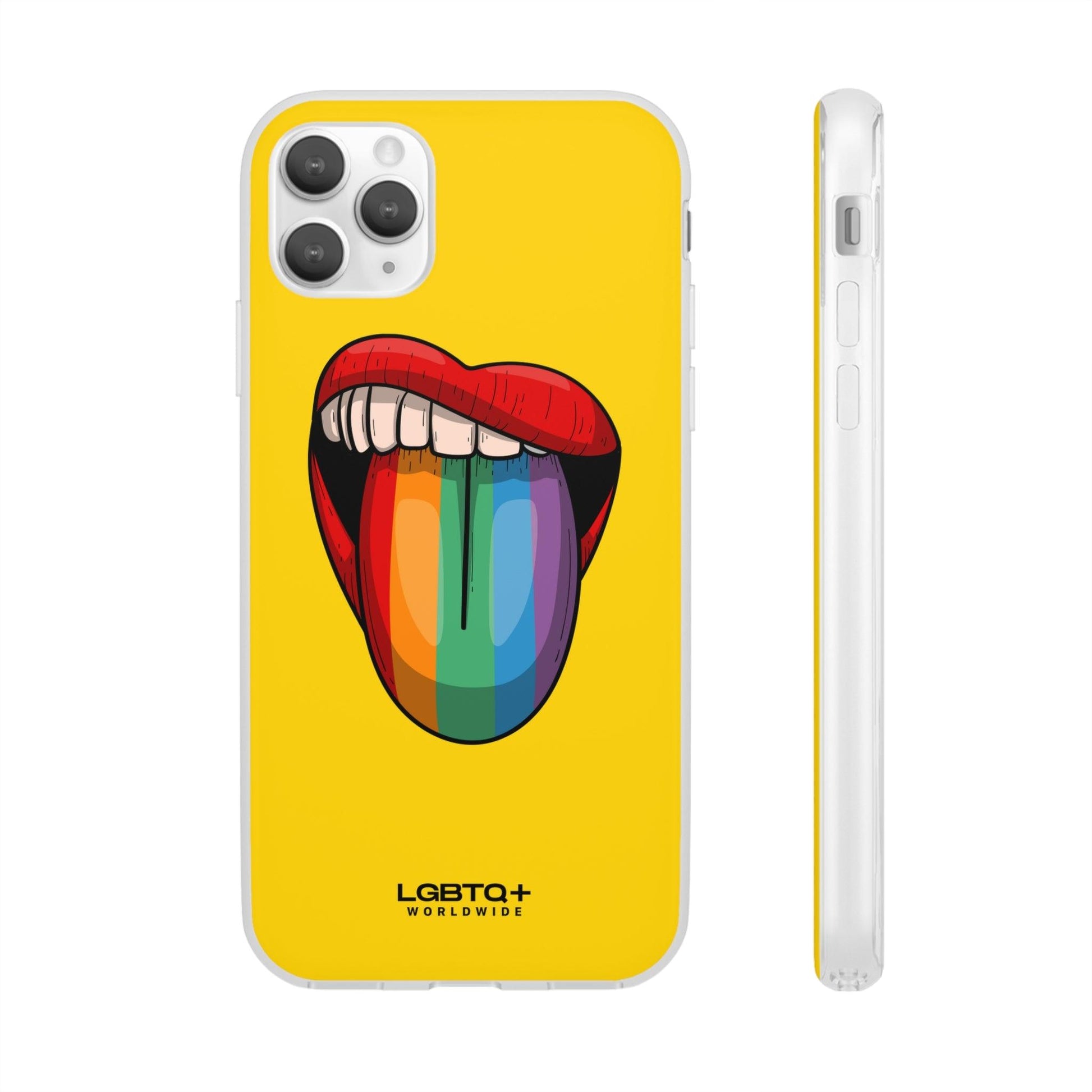 LGBTQWorldwide - ,,ZUNGE" Flexible Handyhülle Accessories, Case, iPhone, iPhone Cases, Phone accessory, Phone Cases, Samsung Cases, silikon, Valentine's Day promotion lgbtq Bekleidung Accessoires unisex Zubehör