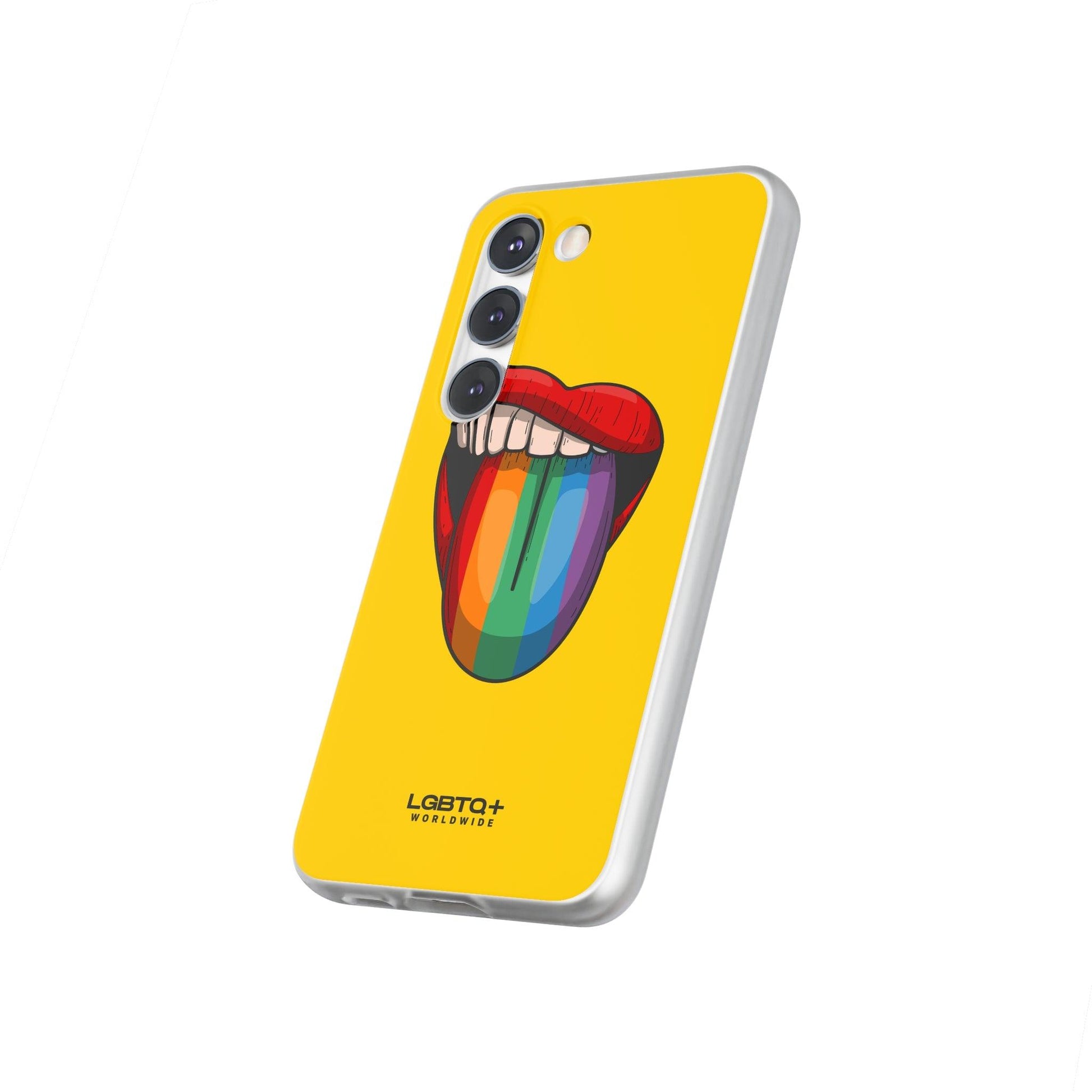 LGBTQWorldwide - ,,ZUNGE" Flexible Handyhülle Accessories, Case, iPhone, iPhone Cases, Phone accessory, Phone Cases, Samsung Cases, silikon, Valentine's Day promotion lgbtq Bekleidung Accessoires unisex Zubehör