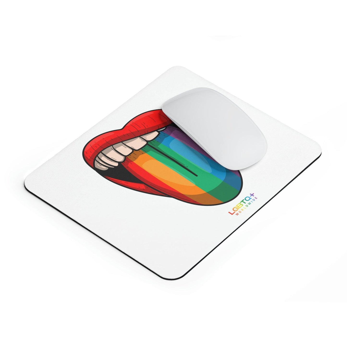 LGBTQWorldwide - ,,ZUNGE" Mauspad All, Desk, Home & Living, Mouse pad, Mouse Pads, Mousepad, tech lgbtq Bekleidung Accessoires unisex Zubehör