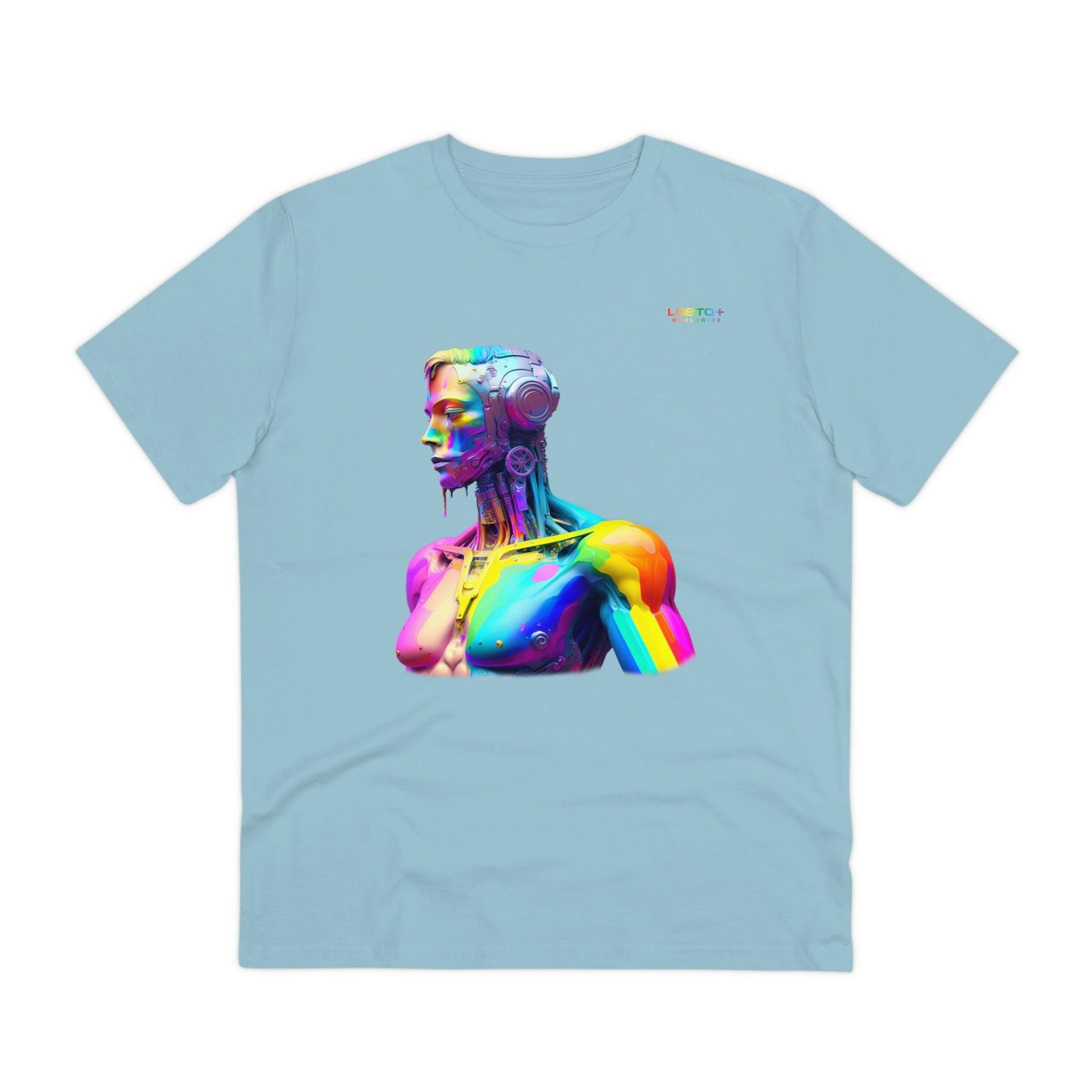 LGBTQWorldwide - ,,GLÜCKLICHER ROBOTER" ai, Cotton, Crew neck, DTG, Eco-friendly, Men's Clothing, Organic, Recycled, Regular fit, Sustainable, T-shirts, Unisex, Valentine's Day Picks, Vegan, Women's Clothing lgbtq Bekleidung Accessoires unisex Zubehör