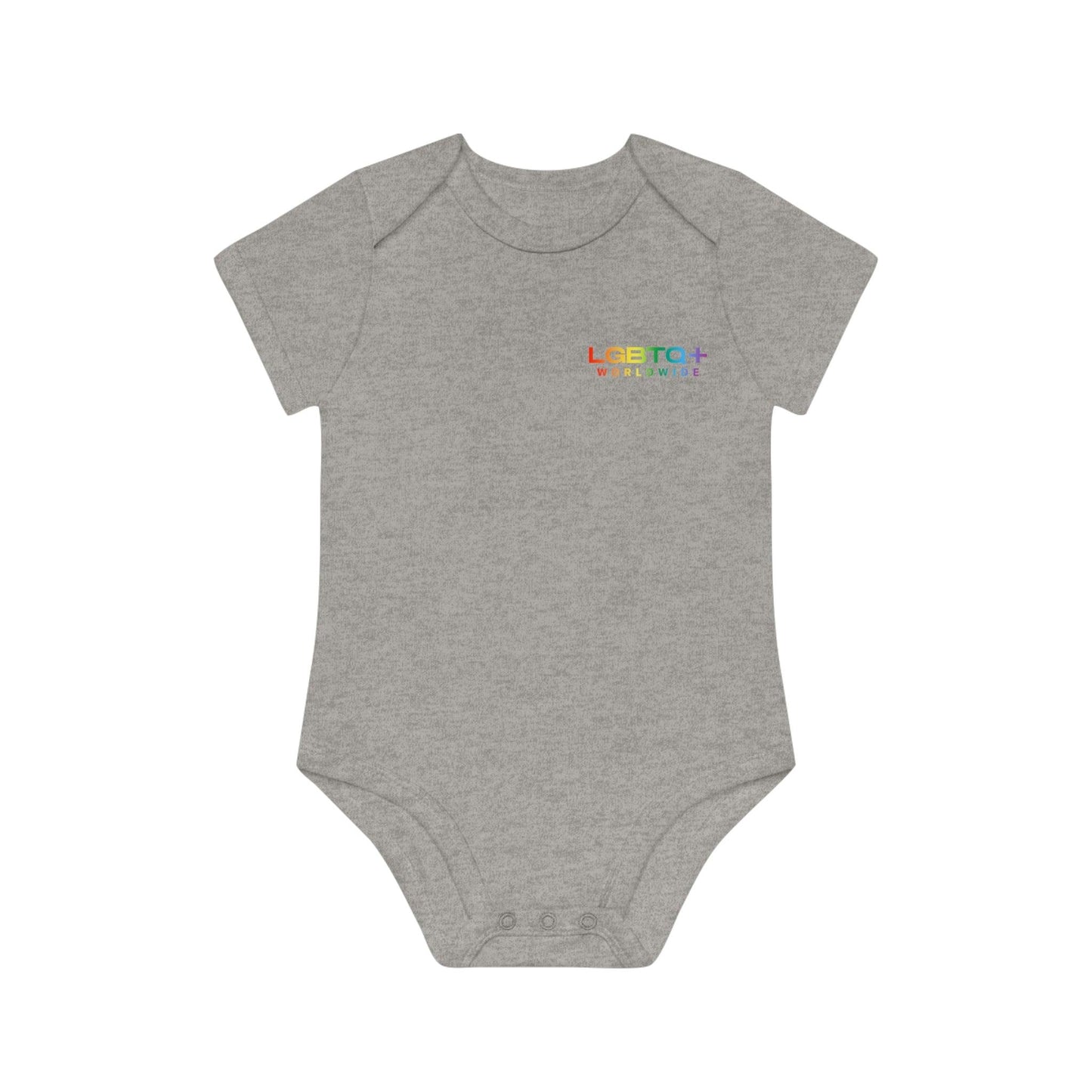 LGBTQWorldwide - ,,HAPPY ALIEN" Baby Organic Short Sleeve Bodysuit baby, Baby Clothing, DTG, Kids' Clothing, Onesies lgbtq Bekleidung Accessoires unisex Zubehör