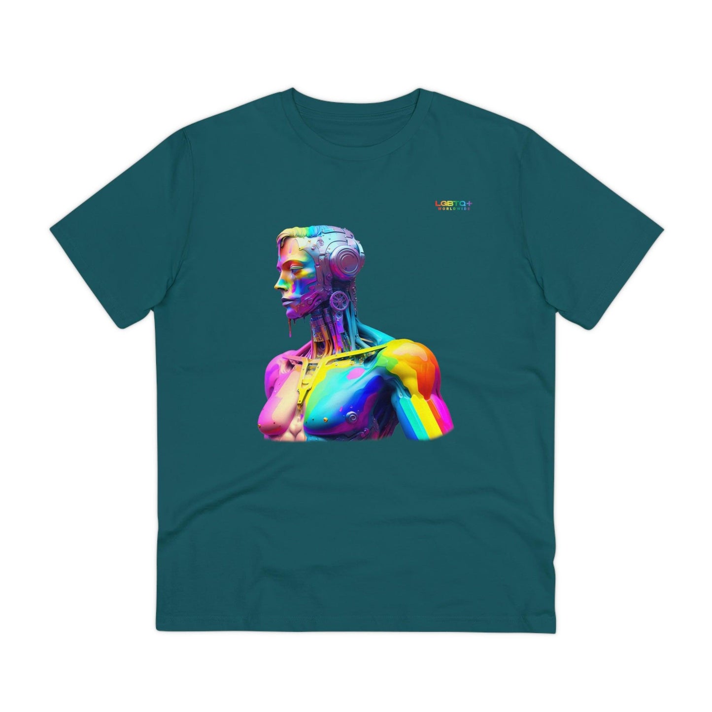 LGBTQWorldwide - ,,GLÜCKLICHER ROBOTER" ai, Cotton, Crew neck, DTG, Eco-friendly, Men's Clothing, Organic, Recycled, Regular fit, Sustainable, T-shirts, Unisex, Valentine's Day Picks, Vegan, Women's Clothing lgbtq Bekleidung Accessoires unisex Zubehör