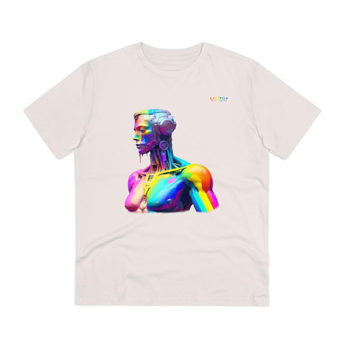 LGBTQWorldwide - ,,GLÜCKLICHER ROBOTER" ai, Cotton, Crew neck, DTG, Eco-friendly, Men's Clothing, Organic, Recycled, Regular fit, Sustainable, T-shirts, Unisex, Valentine's Day Picks, Vegan, Women's Clothing lgbtq Bekleidung Accessoires unisex Zubehör