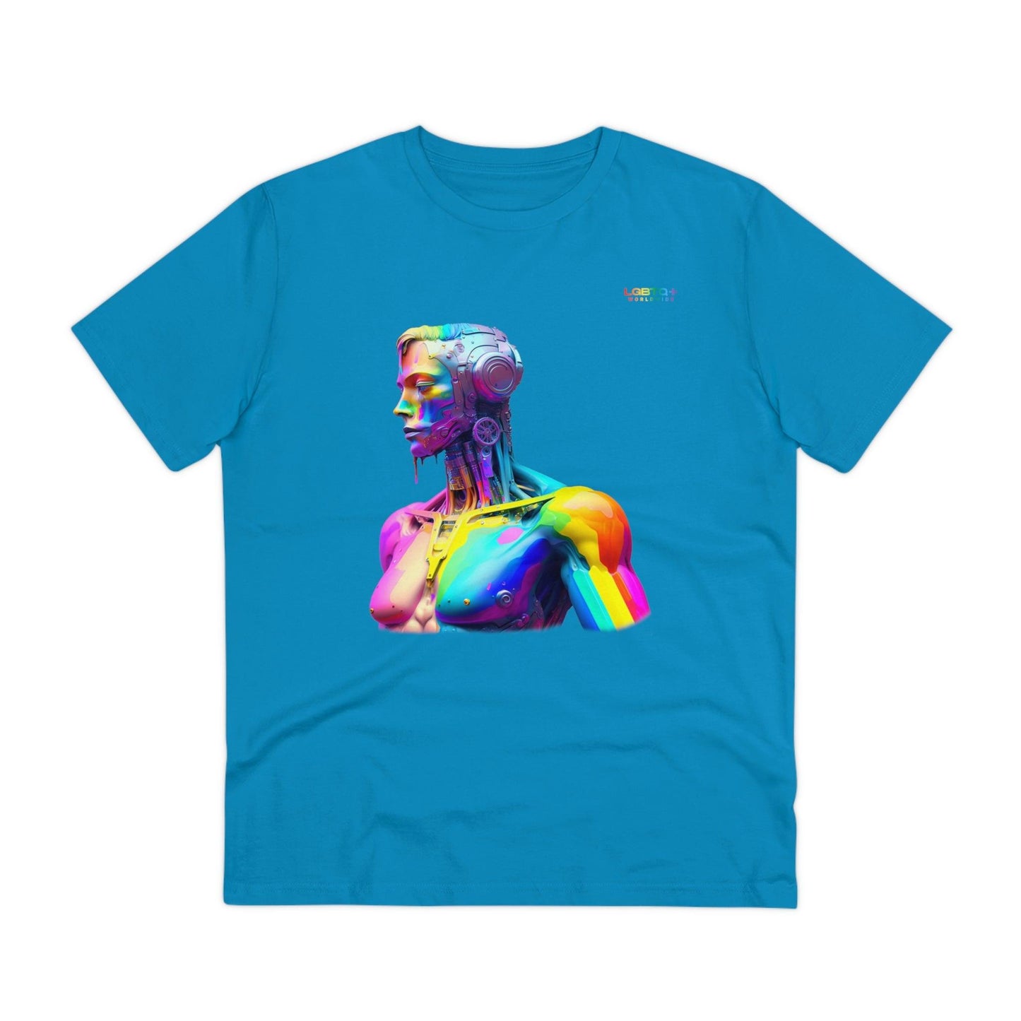 LGBTQWorldwide - ,,GLÜCKLICHER ROBOTER" ai, Cotton, Crew neck, DTG, Eco-friendly, Men's Clothing, Organic, Recycled, Regular fit, Sustainable, T-shirts, Unisex, Valentine's Day Picks, Vegan, Women's Clothing lgbtq Bekleidung Accessoires unisex Zubehör